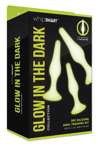  3 Pcs Glow In The Dark Silicone Anal Training Kit 