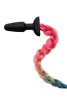  4.9 Inch Silicone Plug With Play Tails Rainbow Tail 