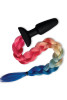  4.9 Inch Silicone Plug With Play Tails Rainbow Tail 