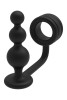  Cockring With Beaded Anal Plug 