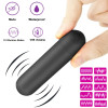 VibeX Mini Bullet, 10 Vibration Modes, ABS, USB, Black, 7.5 cm