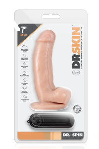 DR. SKIN DR. SPIN GYRATING DILDO FLESH