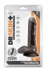  Plus 6 Inch Posable Dildo With Balls Chocolate 
