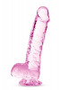 NATURALLY YOURS  6 INCH CRYSTALLINE DILDO ROSE