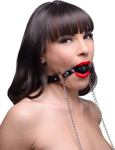 Κάλος με σφιγκτήρες θηλής, μαύρο, Passion Labs