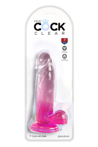  7 Inch Cock With Balls Pink 