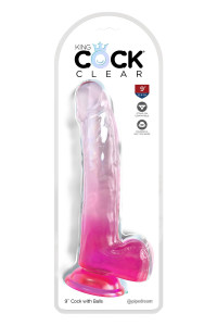  9 Inch Cock With Balls Pink 