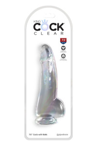  7.5 Inch Cock With Balls Clear 