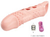 Cecelia Penis Extender with Vibrations, +2.5 cm, TPR, Natural