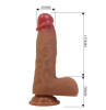 Dildo Realist Duvall cu Ventuza, Silicon Lichid, Natural, 19.3 cm