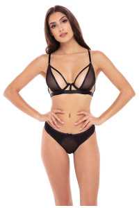  New In Town 2 Pc Bra Set Black