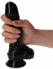 Dildo Uncut Italian Cock Black 18 Cm