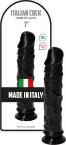 Dildo Italian Cock Black 18 Cm