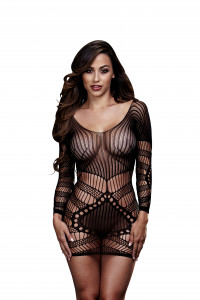 LONGSLEEVE LACE MINI DRESS, OS