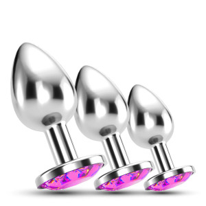 Bijou Anal Train Trio 3 Jewel Plugs Pink