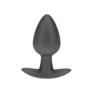 Smooth Silicone Anal Plug - Medium - 3.1" / 7,9 cm - Gunmetal