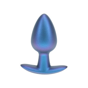 Smooth Silicone Anal Plug - Medium - 3.1" / 7,9 cm - Metallic Blue