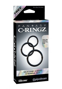 PIPEDREAM - FANTASY C-RINGZ SILICONE 3-RING STAMINA SET