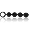 BLACK&SILVER LENNON ANAL BEADS 15CM SILICONE BLACK