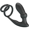 PRETTY LOVE - EMONI PENIS RING ANAL PLUG 12 VIBRATIONS BLACK